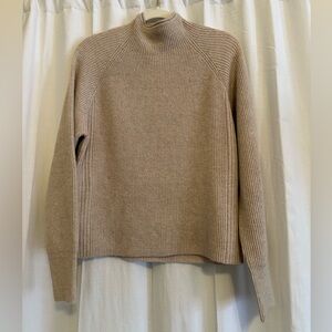 Neuflora Light Beige Mock-neck Sweater: Size S
